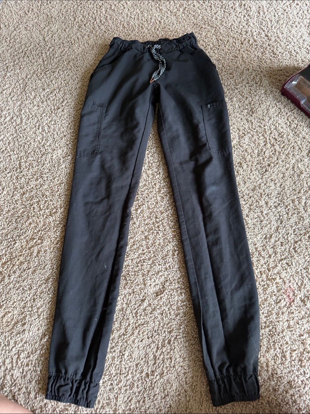 Jaanuu Black Jogger Pants with Drawstring Waist